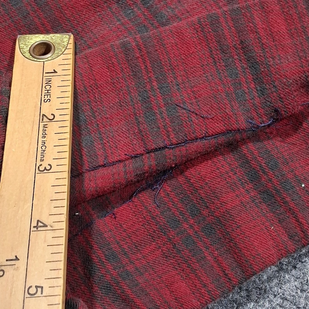 Vintage Woolrich Overall Dress Red Plaid Flannel Pinafore Jumper Country Medium - Picture 6 of 16